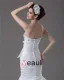 Elegant Beading Ruffles Strapless Floor Length Court Train Taffeta Mermaid Wedding Dress