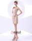 Taffeta Ruffles Perle Stroppelos Kort Mini Cocktail Kjoler Festkjoler