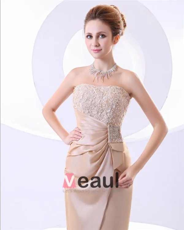 Taffeta Ruffles Perle Stroppelos Kort Mini Cocktail Kjoler Festkjoler