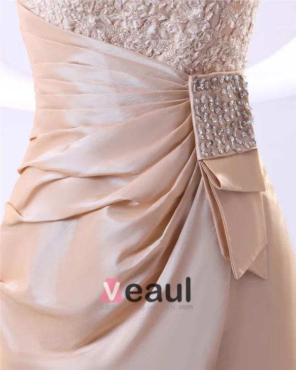Taffeta Ruffles Perle Stroppelos Kort Mini Cocktail Kjoler Festkjoler