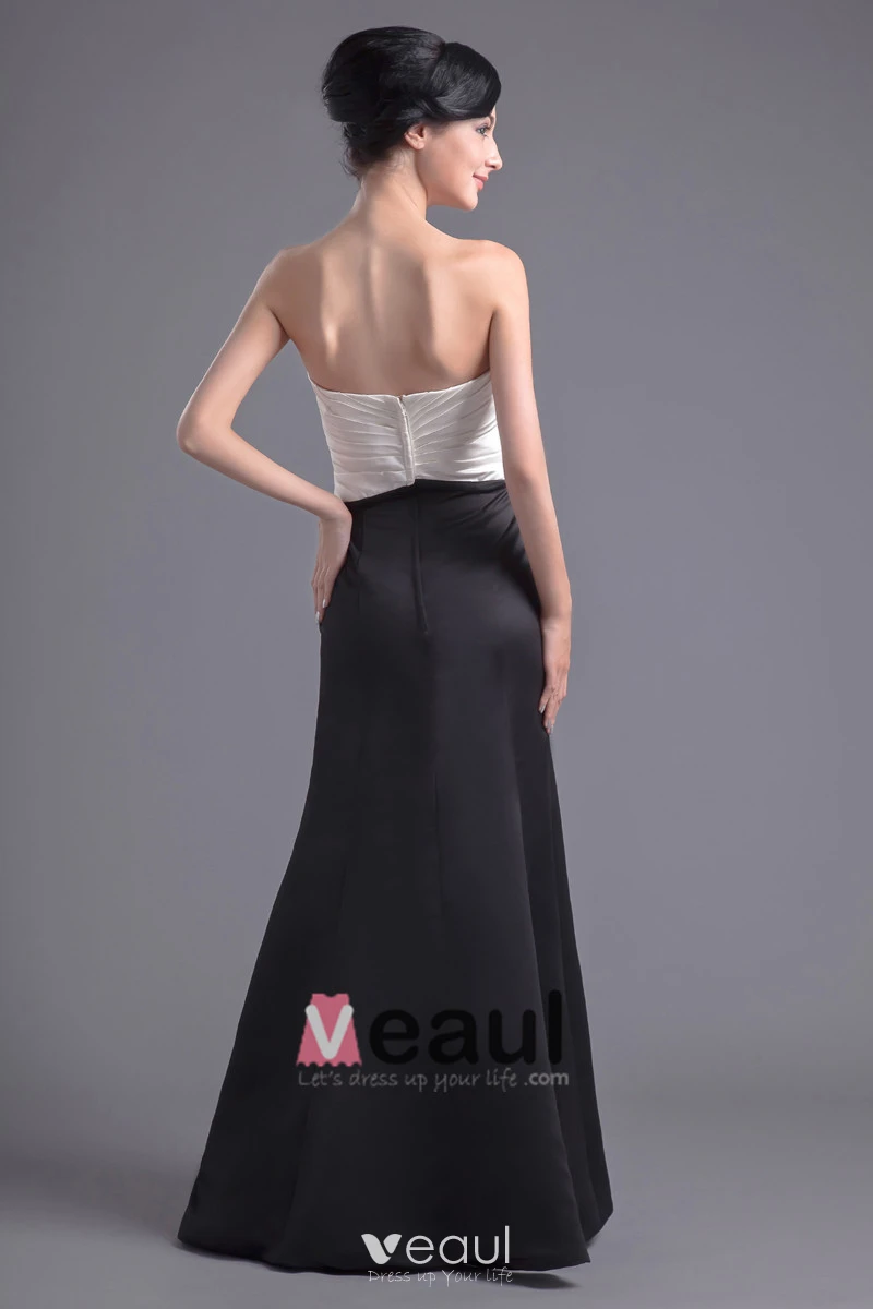 Fashion Satin Pleated Strapless Floor Length Bridesmaid Dress Fashion Satin Pleated Strapless Floor Length Bridesmaid Dress