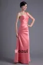 Satin Plisse Une Epaule Etage Robe De Demoiselle D'honneur De Longueur De Mode