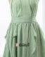 Mousseline De Soie Longueur Solide Ronde Robe De Demoiselle D'honneur De Cou De Genou