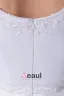 Elegant Satin Chiffon Lacework Beading Square Neck Floor Length Women Wedding Dress