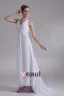 V Hals Geplooid Vloer Lengte Chiffon Empire Bruidsjurken Trouwjurken