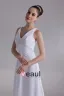 V Hals Geplooid Vloer Lengte Chiffon Empire Bruidsjurken Trouwjurken