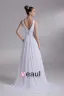 V Hals Geplooid Vloer Lengte Chiffon Empire Bruidsjurken Trouwjurken