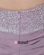 Bustier Zipper Manches Perles Bowknot Longueur Mini Robe De Cocktail En Mousseline De Soie De Femme