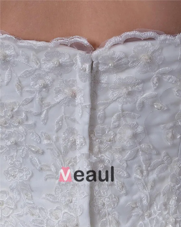 Kant Kralen Lieverd Hals Schede Bruidsjurken Trouwjurken