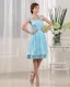 Licou Sans Manches Plissee Longueur Genou Charmeuse Femme Robe De Demoiselle Zipper