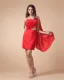 Sleeveless Sequins Charmeuse One Shoulder Short Cocktail Dresses