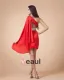 Sleeveless Sequins Charmeuse One Shoulder Short Cocktail Dresses