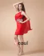 Sleeveless Sequins Charmeuse One Shoulder Short Cocktail Dresses
