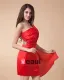 Sleeveless Sequins Charmeuse One Shoulder Short Cocktail Dresses