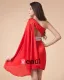 Sleeveless Sequins Charmeuse One Shoulder Short Cocktail Dresses