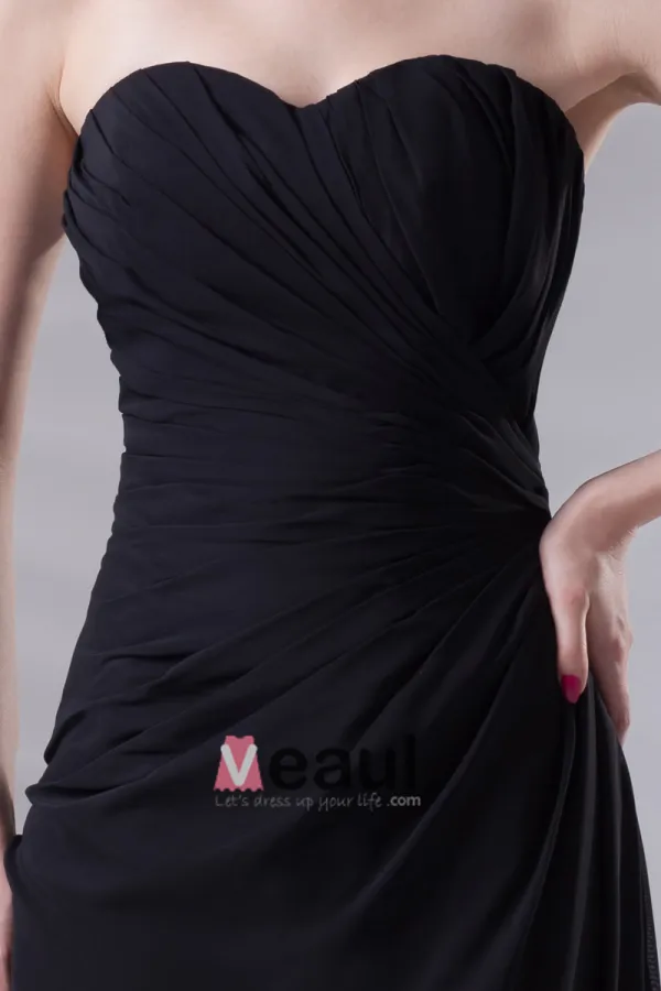 Fashion Sweetheart Neckline Ankle Length Ruffle Chiffon Bridesmaid Dress