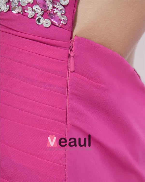 Charmeuse Chiffon Perle Drapere Kjaereste Gulv Lengde Cocktail Kjoler Festkjoler