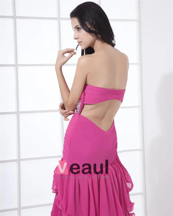 Charmeuse Chiffon Perle Drapere Kjaereste Gulv Lengde Cocktail Kjoler Festkjoler