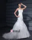 Fils Volants V Neck Tribunal Sirène Robe De Mariée De Mariage De Robe