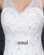 Fils Volants V Neck Tribunal Sirène Robe De Mariée De Mariage De Robe