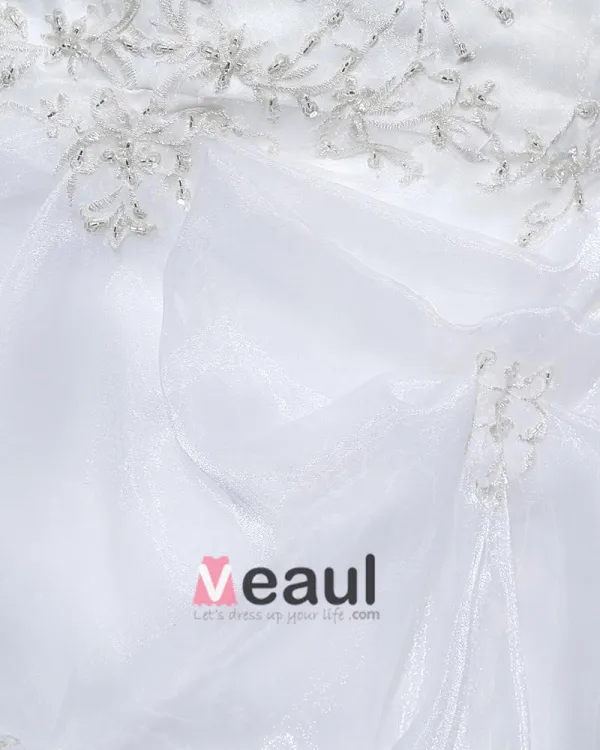 Fils Volants V Neck Tribunal Sirène Robe De Mariée De Mariage De Robe