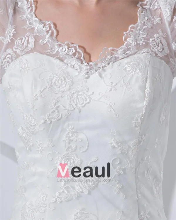 Off-the-shoulder Satin Lace Court Mermaid Bridal Gown Wedding Dress