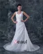 Tulle Beading Shoulder Straps Sweep Empire Bridal Gown Wedding Dress