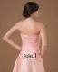 Taffeta Applique Pleated Strapless Ankle Length Mothers of Bride Guests Dresses