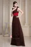 Chiffon Charmeuse Silk Pleated V Neck Sleeveless Floor Length Bridesmaid Dress
