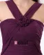 Handlaget Blomst Juvel Chiffon Ruffle Knelange Brudepikekjoler
