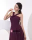 Handlaget Blomst Juvel Chiffon Ruffle Knelange Brudepikekjoler