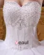 Satin Organza Beading Alskling Golv Langd Boll Klänning Bröllopsklänningar Brudklänning
