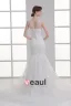 Tulle Applique Beading V Neck Court Train Mermaid Wedding Dress