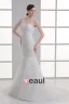Tulle Applique Beading V Neck Court Train Mermaid Wedding Dress