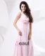 Chiffon En Skulder Drapere Handlaget Blomst Gulv Lengde Brudepikekjoler