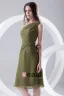 Fashion Chiffon Pleated Sloping Sleeveless Knee Length Bridesmaid Dress