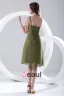 Fashion Chiffon Pleated Sloping Sleeveless Knee Length Bridesmaid Dress