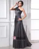 Elegant Abfallenden Boden Länge Blumen Gefalteter Taft Frauen Abendkleid
