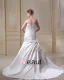 Satin A Volants Cherie Train Cathedrale Demi Plus La Taille Des Robes De Mariée De Mariage De Robe