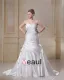 Satin A Volants Cherie Train Cathedrale Demi Plus La Taille Des Robes De Mariée De Mariage De Robe