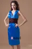 Satin Ruffle V Neck Knee Length Mother Of The Bride Dress