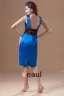 Satin Ruffle V Neck Knee Length Mother Of The Bride Dress