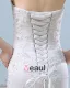 Embroidery Beading Sequins Lace Up Back Satin Sheath Wedding Dress