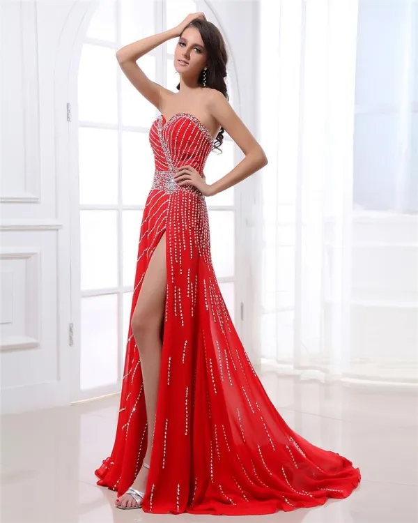 Chic / Beautiful Red Engagement Prom Dresses 2020 A-Line