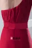 Mousseline De Soie Etage Robe Plissee En Pente De Manche De Mode De Longueur De Demoiselle D'honneur