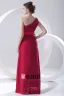 Mousseline De Soie Etage Robe Plissee En Pente De Manche De Mode De Longueur De Demoiselle D'honneur