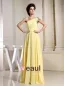 Chiffong Elastiska Silk Som Satin Silke Strass Veckad Golv Langd Backless Armlos Aftonklänning