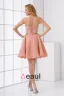 Chiffon Brodert Profilert Kjaereste Ermelos Rygglose Mini Plissert Cocktail Kjoler Festkjoler