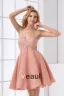 Chiffon Brodert Profilert Kjaereste Ermelos Rygglose Mini Plissert Cocktail Kjoler Festkjoler