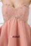 Chiffon Brodert Profilert Kjaereste Ermelos Rygglose Mini Plissert Cocktail Kjoler Festkjoler